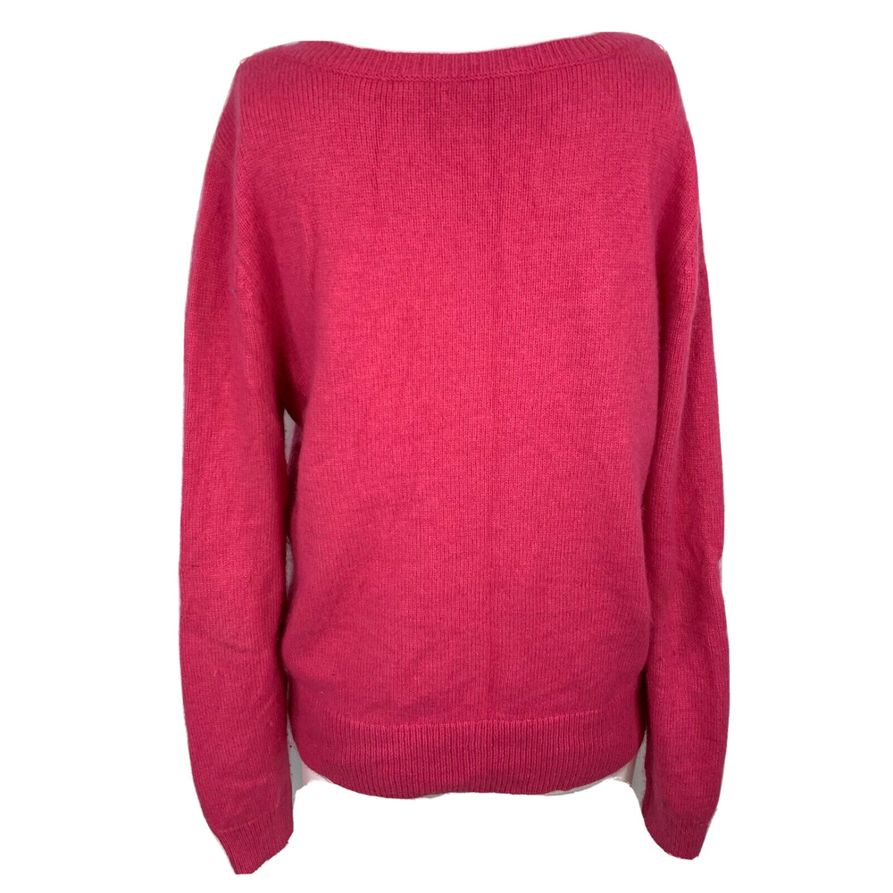 Apt 9 Cardigan Womens Sz L Pink Soft Angora Knit Sweater Rhinestone Buttons - Picture 3 of 8